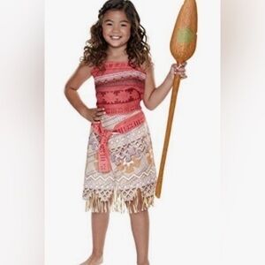 Moana girls Halloween costume dress up skirt and Kids Tribal Costume